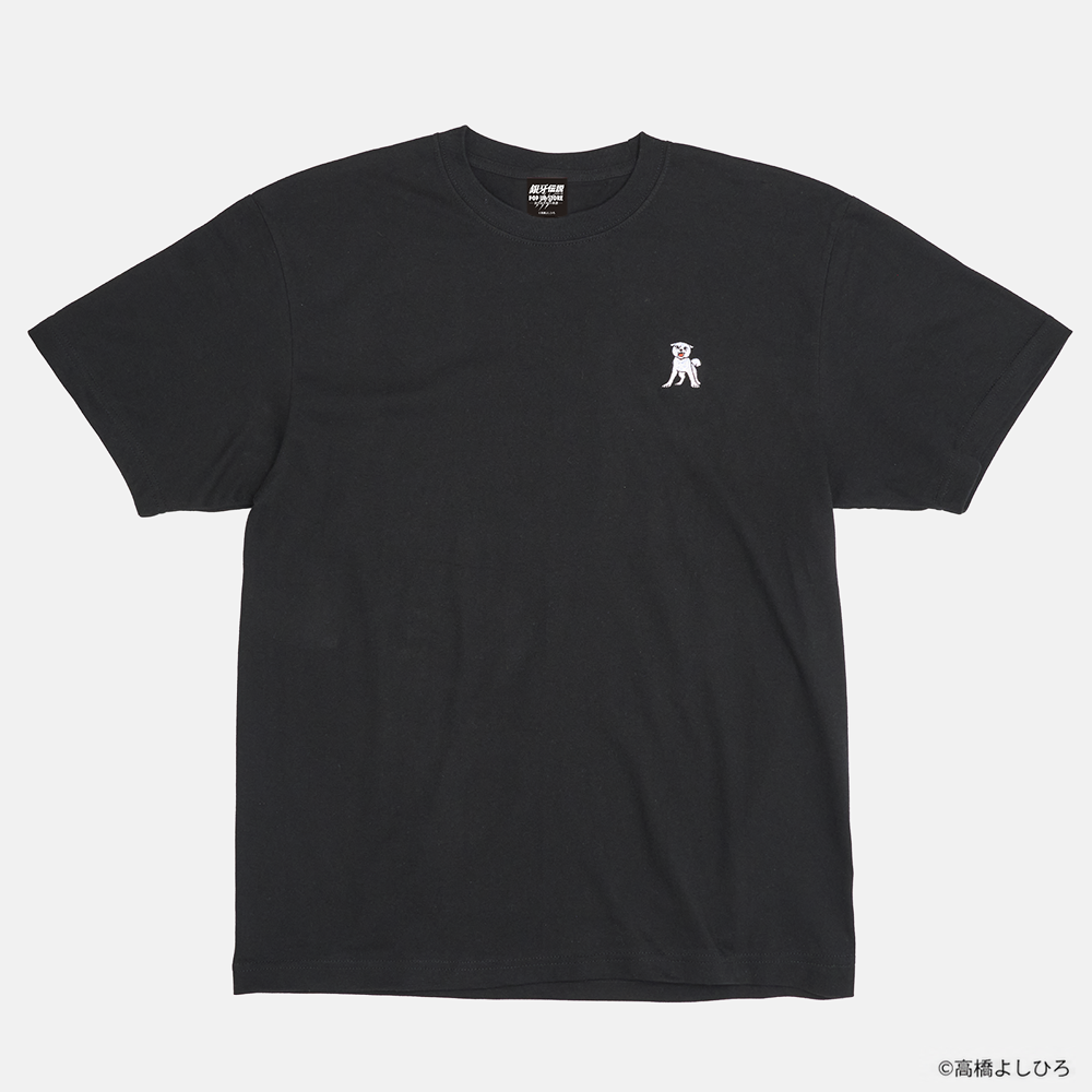 わんポイント刺繍TシャツBLACK